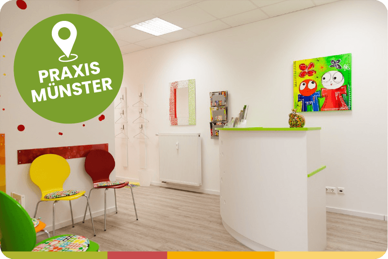 Eingangsbereich der Sprachtherapie Praxis in Münster
